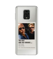 Redmi Note 9 Pro/Note 9S Uyumlu Hızlı ve Öfkeli Minimalist Poster Desenli Şeffaf Telefon Kılıfı