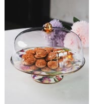 Miss Betty Rose Deluxe Emaye Ayaklı 30 Cm Kek Fanusu 16895-07 (Çok Renkli)
