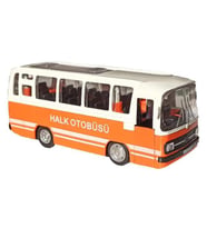 Oyuncak Işıklı Sesli 1/36 Çek Bırak Turuncu Halk Otobüsü
