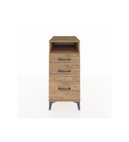 Kronos Komodin Tek Raflı 3 Çekmeceli 44x59x96 Çam-Çam