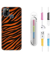 INFINIX Smart 4 5 6 Zero 8 S5 Pro Kılıf Kablo Koruma Spiral Silikon Leopar Yeni 1676