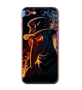 Apple iPhone 5 6 7 8 Plus Se XR Kılıf Desemli Silikon Karga 1616