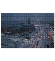 Cakapuzzle Karla Kaplı Caddeler ve Tren İstasyonu  Puzzle Yapboz MDF (Ahşap) (120 Parça)