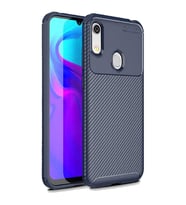 Huawei Y6 2019 Karbon Desenli Negro Silikon Kılıf (Lacivert)