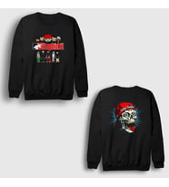 Presmono Unisex Siyah Poster Skull Limp Bizkit Sırt Baskılı Sweatshirt 555803tt