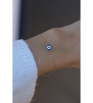 14 Ayar Altın Nazarlık Zincirli Bileklik
