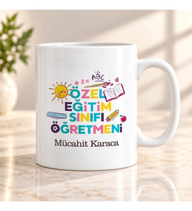Özel Eğitim Öğretmenine İsme Özel Kupa Bardak