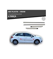 CITROEN C4 2010 ÜZERİ YAN KAPI KORUMA ÇITASI PLASTİK + KROM