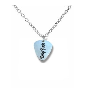 Deep Purple Efsane Rock Grubu Pena Şeklinde Çift Taraflı Rock İşaretli Unisex Metal Kolye (Gümüş)
