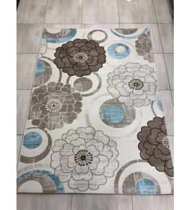 Flora Halı Alina 0720 B 165X230 Turkuaz Vizon 4 M2 Halı !