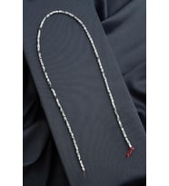 Hematit Doğal Taş Mat Benekli Beyaz Dikdörtgen Kesim 2x4mm Dizi
