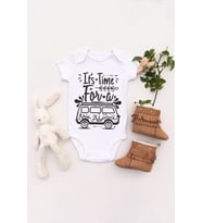 Unisex Bebek Yeni Bir Macera Zamanı Baskılı Body Zıbın