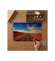 Çölün OrtasındakiUzun Yol Tasarımı 240 parça Ahşap Puzzle Ahşap Kutuda MP04970