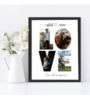 KİŞİYE ÖZEL TASARIM HEDİYE LOVE  KOLAJ SİYAH  FOTOĞRAF ÇERÇEVESİ 21X30