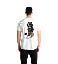 Retro Köpek - Modayla Kalır Mesajı Baskılı Erkek Tişört