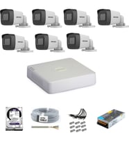 Haıkon 7 Kameralı Güvenlik Kamera Hazır Set 1tb 7/24 Hdd-1tb Kayıt Kapasiteli Sistem (Beyaz)