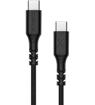 Type-C ile Uyumlu iPhone ve Samsung ile Uyumlu Hızlı Şarj ve Data Kablosu 40 cm Hasır Örgülü (Siyah)