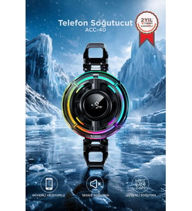 Torima Kablolu Cep Telefon Soğutucu Oyuncu Radyatör Soğutma Fanı ACC40 Siyah