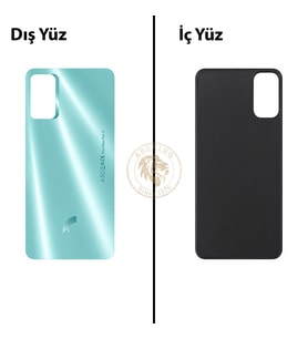 Reeder S19 Max Pro S Turkuaz Arka Kapak Arka Cam Batarya Kapağı Lazer Kesim Kapak Pil Kapağı Back Cover