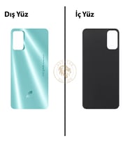 Reeder S19 Max Pro S Turkuaz Arka Kapak Arka Cam Batarya Kapağı Lazer Kesim Kapak Pil Kapağı Back Cover