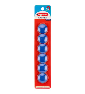 Bigpoint Magnet 30mm (Mıknatıs) Mavi 6'lı Blister x 12 Blister