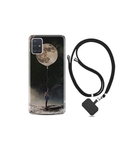 Samsung Galaxy A71 Kılıf Desenli Silikon Boyun Askılı Pizza Tower Jackson 1368