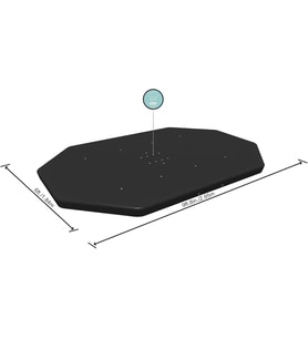 Bestway Power Steel Oval Havuzlar Için Flowclear Yüzme Havuzu Kapağı, 10 Ft (Çok Renkli)