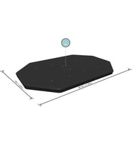 Bestway Power Steel Oval Havuzlar Için Flowclear Yüzme Havuzu Kapağı, 10 Ft (Çok Renkli)