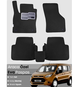 FORD CONNECT (2013-2023) Uyumlu EVA Paspas Tam Set–Araca Özel,Su Geçirmez,Kolay Montaj