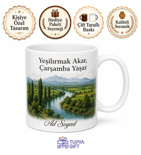 Çarşamba Yeşilırmak Manzarası Samsun Kültürü Kupa Bardak Hediye