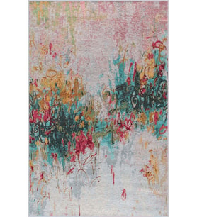 Eliana Home Baskılı, Yıkanabilir Kaymaz Taban Salon Halısı LNA1233 100x150 cm (Pembe)