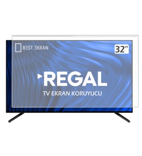 Regal 32R2010HM Tv Ekran Koruyucu - REGAL 32" inç Kırılmaz Tv Ekran Koruyucu Camı