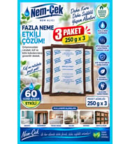 Nemçek Nem Alıcı Rutubet Giderici Küf Önleyici Koku Giderici Nem Emici Askısız 3 Paket Avantaj Paketi 750 gr