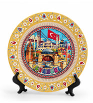 İstanbul Temalı Porselen Dekoratif Tabak 18 Cm