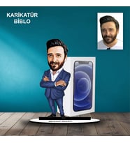 KİŞİYE ÖZEL ERKEK TELEONCU TASARIMLI KARİKATÜR BİBLO B45