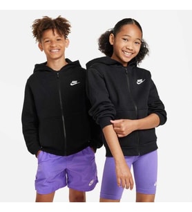 Nike K NSW CLUB FLC HD FZ LS LBR Siyah Erkek Çocuk Sweatshirt FD3004-010