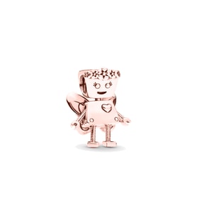Fubena Rose Melek Kanatlı Robot Charm