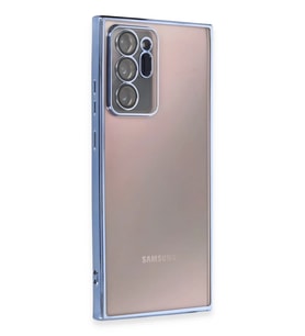 Newface Samsung Galaxy Note 20 Ultra Kılıf Razer Lensli Silikon - Açık Mavi
