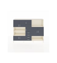 Arges Dolap 10 Raflı 4 Çekmeceli 8 Kapaklı 220x30x163 Aytaşı-Antrasit