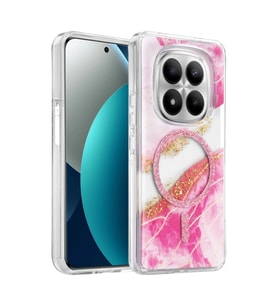 Onegif Redmi Note 15 4g Lotus Simli Magsafe Kapak - Pembe
