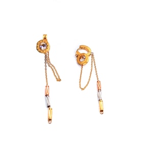 STEEL Gold Sallantılı Çelik Küpe 011 Satıcı :