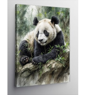Kanvas Tablo Ormandaki Panda