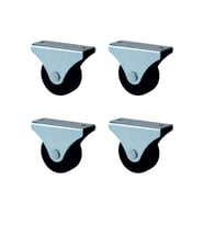 Furç Sabit Teker - 56MM - Siyah HKS231 - 4 Adet