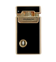 Parmida Tek Torch Pürmüz Soft Flame Özellikli Siyah-Gold Metal Puro Çakmağı