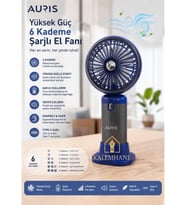 Kalemhane Dijital Göstergeli Büyük Boy El Fanı Siyah