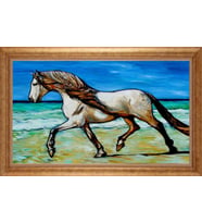 ALTIN ÇERÇEVELİ PASPARTULU TABLO CR95