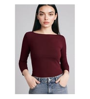 Defacto 26Y801001176 Bordo Kadın T-Shirt G9577AX/BR171