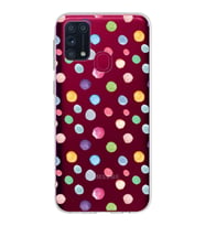 PrintiFy Samsung Galaxy M31 ile Uyumlu 1mm Slim Fit Water Color 6 Baskılı Şeffaf  Kılıf