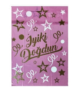 Masa Örtüsü İyiki Doğdun Pembe 120x180-