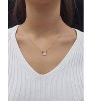 Kelebek Lazer Mineli Minimal Kolye (Karışık)
